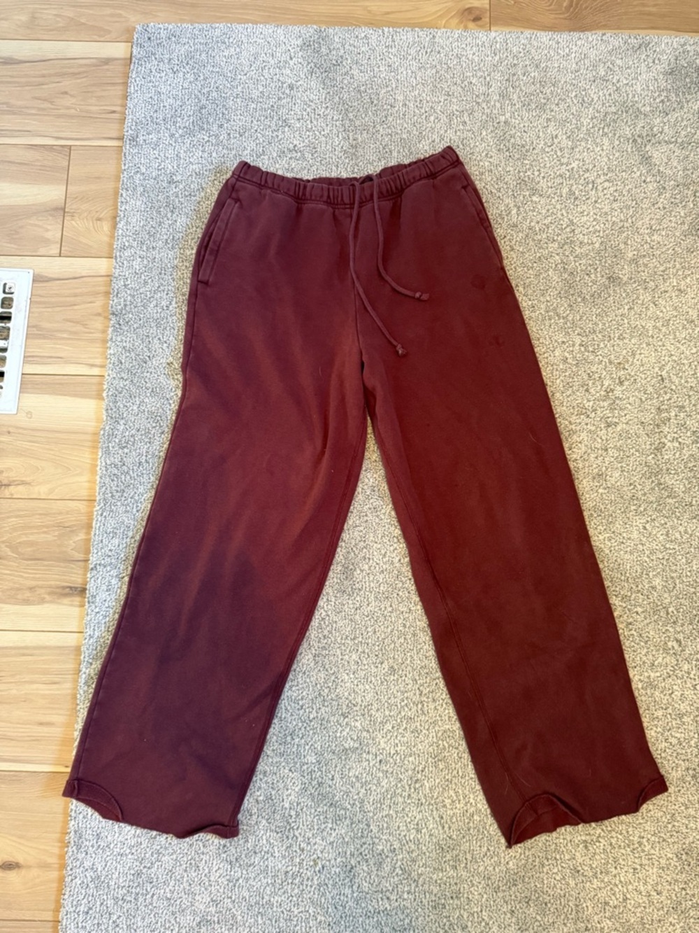 Skims Burgundy Drawstring Sweatpants